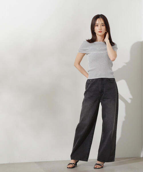 PROPORTION BODY DRESSING（プロポーションボディドレッシング）の「Boysワイドデニム / 1214230500（デニムパンツ・レディース・ブラック/ブルー・MEDIUM/SMALL）」の22枚目の写真