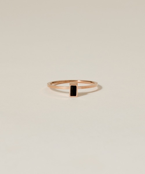 novice（ノーヴィス）の「【novice】Rectangle Stone Motif Ring［Stainless］（リング・レディース・ゴールド/シルバー・FREE）」の6枚目の写真
