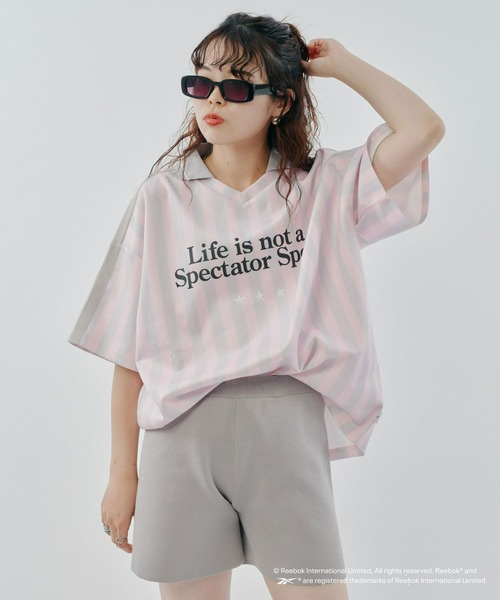 Reebok（リーボック）の「【WEB限定】【Reebok別注】半袖ゲームシャツ（Tシャツ/カットソー・メンズ・ブラック/ホワイト/ピンク・LARGE/MEDIUM）」の18枚目の写真