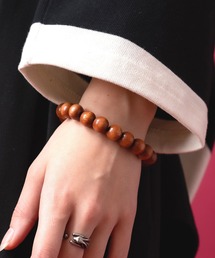 an meets zakka（アンミツザッカ）の「an meets zakka ウッドボール数珠ブレスレット（ブレスレット）」