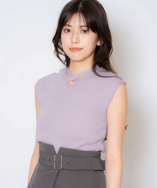 NOELA(ノエラ)の「クロスストラップノースリニット(ニット/セーター・レディース・ブラック/グレー/ブラウン・フリー)」の22枚目の写真