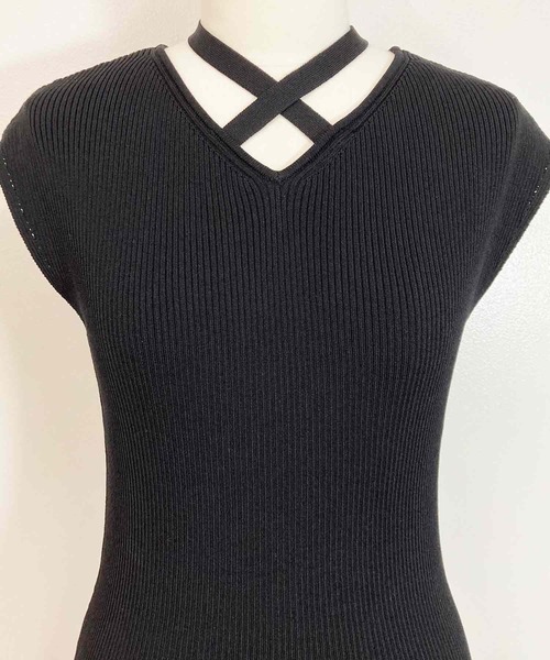 NOELA(ノエラ)の「クロスストラップノースリニット(ニット/セーター・レディース・ブラック/グレー/ブラウン・フリー)」の13枚目の写真