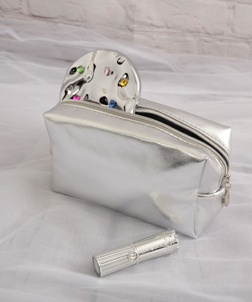 float】シルバー メタリック 光沢 ポーチ（ポーチ）｜Mayree（メイリー