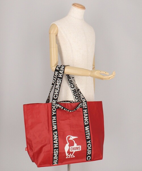CHUMS（チャムス）の「CHUMS/チャムス Booby Camp Tote M / ブービーキャンプトートM（トートバッグ・メンズ・レッド・ONE SIZE）」の2枚目の写真