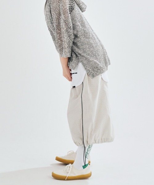 【EFFECTEN】Graph Check Cropped Wide Pants