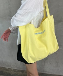 Loco Ocean | 【大容量】A4サイズ 肩掛け 英字ロゴ 刺繍/ 大きめ トートバッグ(トートバッグ)