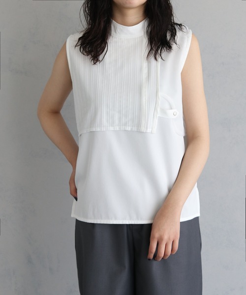&g'aime(アンジェム)の「【&g’aime】シアーストライプノースリブラウス(シャツ/ブラウス・レディース・ブラック/ホワイト・FREE)」の20枚目の写真