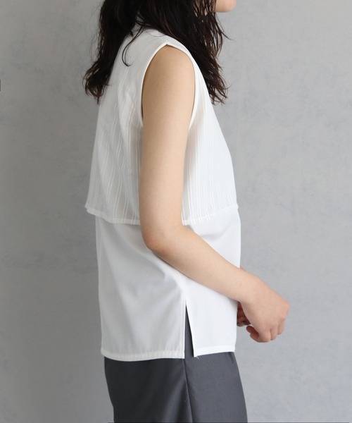 &g'aime(アンジェム)の「【&g’aime】シアーストライプノースリブラウス(シャツ/ブラウス・レディース・ブラック/ホワイト・FREE)」の21枚目の写真