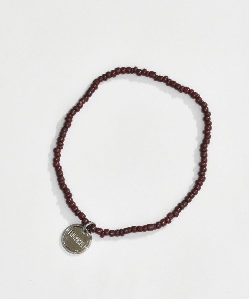 DOUBLE STEAL（ダブルスティール）の「ビーズ アンクレット（アンクレット・メンズ・ゴールド/バーガンディー/ブラック/チャコールグレー/ライトブラウン・FREE）」の4枚目の写真