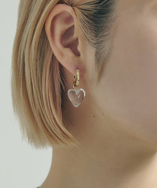 GOLDY（ゴールディ）の「チャビー ハート フープ ピアス（ピアス（両耳用）・レディース・ゴールド/その他1/その他2/シルバー・FREE）」の4枚目の写真