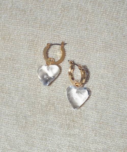 GOLDY（ゴールディ）の「チャビー ハート フープ ピアス（ピアス（両耳用）・レディース・ゴールド/その他1/その他2/シルバー・FREE）」の6枚目の写真