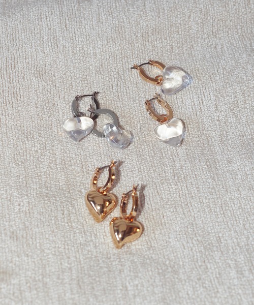 GOLDY（ゴールディ）の「チャビー ハート フープ ピアス（ピアス（両耳用）・レディース・ゴールド/その他1/その他2/シルバー・FREE）」の10枚目の写真