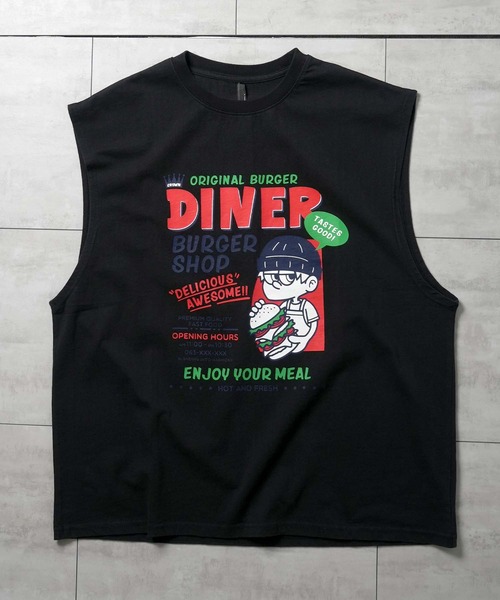 Ritzy(リッツィー)の「16/天竺 プリントノースリーブ レディース メンズ(Tシャツ/カットソー・メンズ・ブラック/モカ/ブラック系その他2/ブラウン系その他/ブラック系その他/ブラウン系その他2/その他/その他6/ブラック系その他3/ブラック系その他5/その他4/その他7/ブラック系その他4/ブラック系その他6/ブラック系1/その他8/その他1/その他2/その他3/その他5/ブラック系・LARGE/X-LARGE/MEDIUM/L/M/S/SMALL/XL)」の14枚目の写真