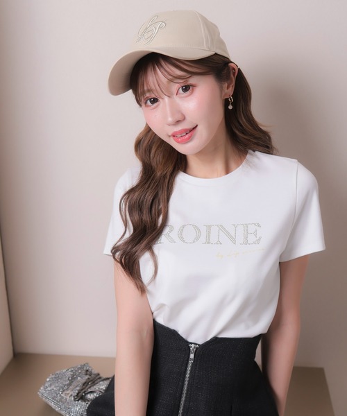 LIPSERVICE(リップサービス)の「ROINEスタッズTシャツ(Tシャツ/カットソー・レディース・ピンク/ホワイト/ブラック・FREE)」の2枚目の写真