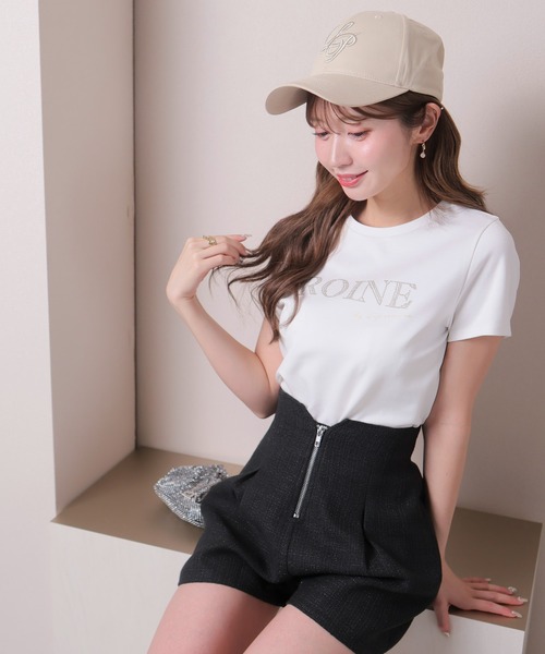 LIPSERVICE(リップサービス)の「ROINEスタッズTシャツ(Tシャツ/カットソー・レディース・ピンク/ホワイト/ブラック・FREE)」の8枚目の写真