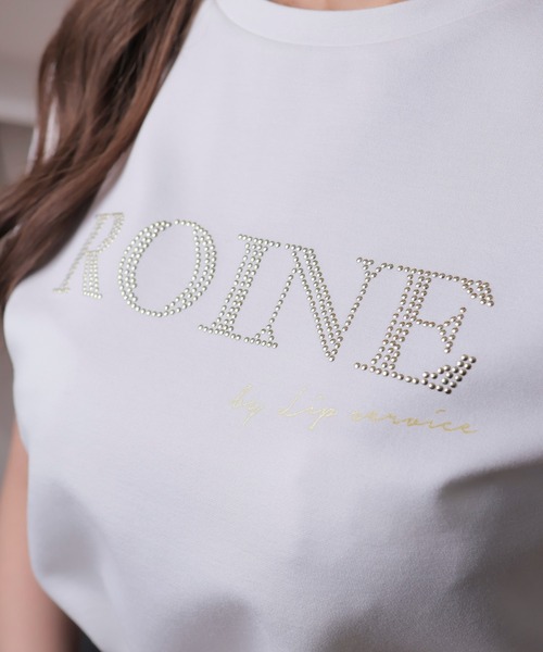 LIPSERVICE(リップサービス)の「ROINEスタッズTシャツ(Tシャツ/カットソー・レディース・ピンク/ホワイト/ブラック・FREE)」の10枚目の写真
