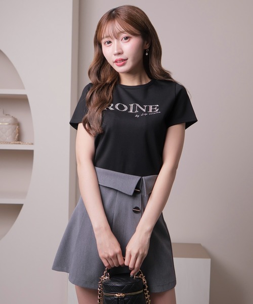LIPSERVICE(リップサービス)の「ROINEスタッズTシャツ(Tシャツ/カットソー・レディース・ピンク/ホワイト/ブラック・FREE)」の16枚目の写真