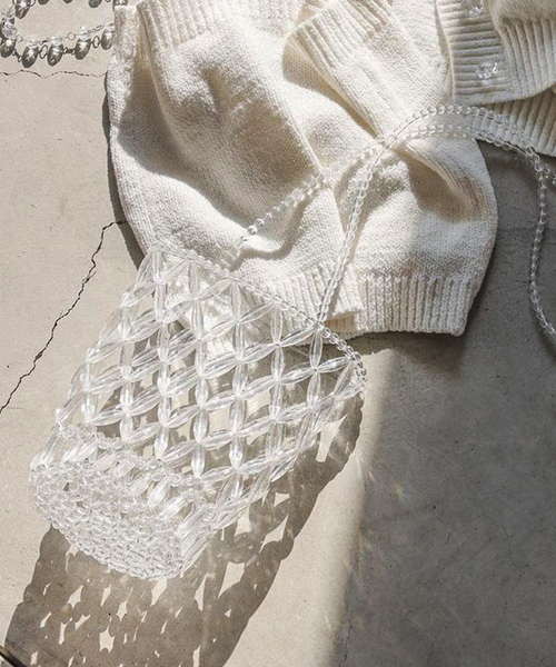 Spick & Span(スピックアンドスパン)の「Spick & Span ビーズバッグ(ショルダーバッグ・レディース・ホワイト・FREE)」の1枚目の写真