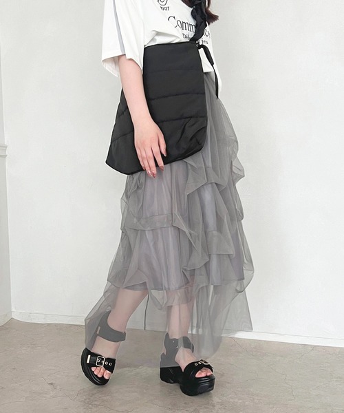 apres jour（アプレジュール）の「デザインチュールスカート【ZOZOTOWN限定アイテム】（スカート・レディース・グレー/アイボリー/ブラック・SMALL/MEDIUM/X-LARGE）」の16枚目の写真
