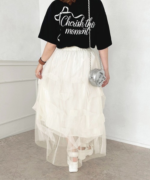 apres jour（アプレジュール）の「デザインチュールスカート【ZOZOTOWN限定アイテム】（スカート・レディース・グレー/アイボリー/ブラック・SMALL/MEDIUM/X-LARGE）」の5枚目の写真