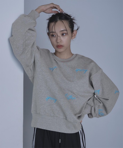 【美品】L'Appartement THE EDITOR スウェット ランダム刺繍スウェット（スウェット）｜miette（ミエット）の