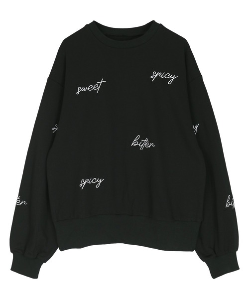 ランダム刺繍スウェット（スウェット）｜miette（ミエット）の