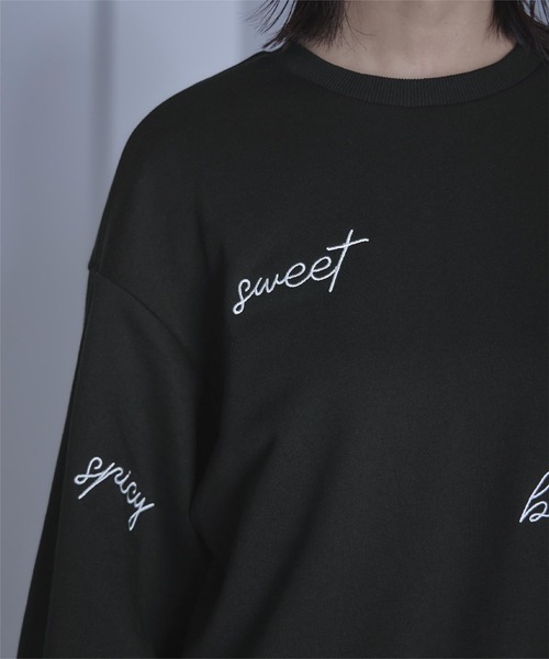 ランダム刺繍スウェット（スウェット）｜miette（ミエット）の