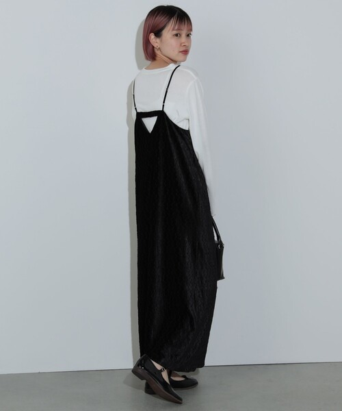 BEAMS HEART(ビームスハート)の「【2点セット】ベロアワンピース × ロングスリーブTシャツ(ワンピース・レディース・ブルー/ブラック・FREE)」の1枚目の写真