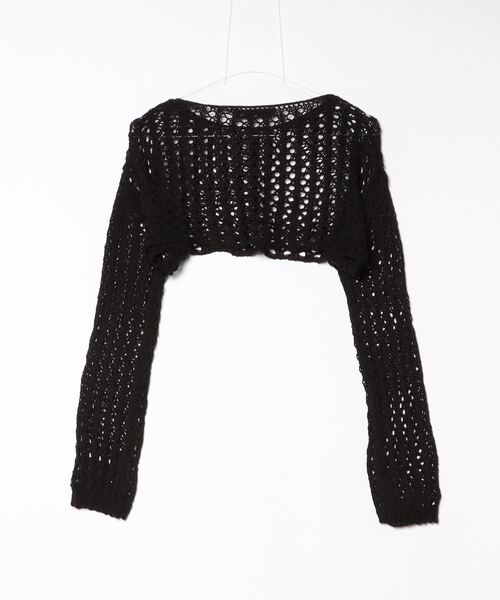 .KOM(ドットコム)の「A'GEM/9 × .kom 『.KOM/ドットケーオーエム』 メッシュクロップ長袖(Tシャツ/カットソー・レディース・カーキ/ホワイト/ブラック・FREE)」の10枚目の写真