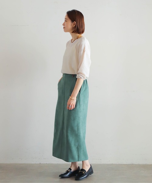 NOMBRE IMPAIR(ノンブルアンペール)の「ドビーストレッチシアー ラウンドネックP/O(Tシャツ/カットソー・レディース・ライトグレー/イエロー/アイボリー・FREE)」の10枚目の写真