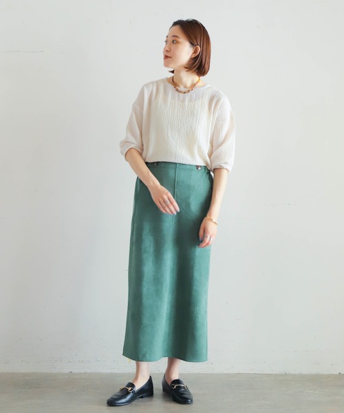 NOMBRE IMPAIR(ノンブルアンペール)の「ドビーストレッチシアー ラウンドネックP/O(Tシャツ/カットソー・レディース・ライトグレー/イエロー/アイボリー・FREE)」の11枚目の写真