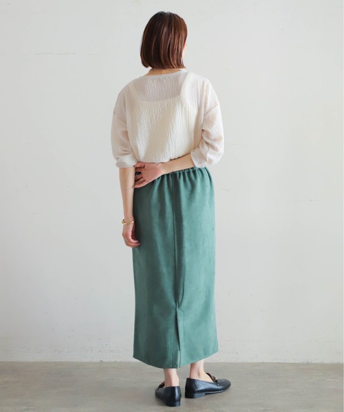 NOMBRE IMPAIR(ノンブルアンペール)の「ドビーストレッチシアー ラウンドネックP/O(Tシャツ/カットソー・レディース・ライトグレー/イエロー/アイボリー・FREE)」の9枚目の写真