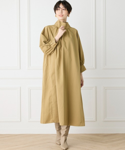 INED CLARO（イネドクラロ）の「2WAYギャザーネックワンピース（ワンピース・レディース・チャコールグレー/ベージュ・フリー）」の18枚目の写真