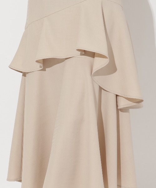 AND COUTURE（アンドクチュール）の「アシメフリルティアードスカート（スカート・レディース・オレンジ/サックスブルー/ブラック/ベージュ・SMALL/MEDIUM）」の16枚目の写真