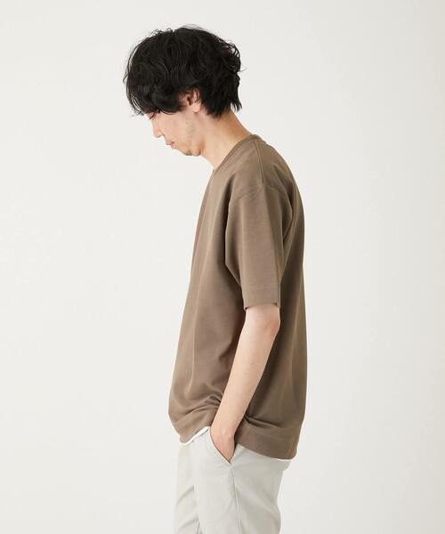 MEN'S MELROSE(メンズメルローズ)の「PARFECTEX強撚カノコフェイクレイヤードTシャツ(Tシャツ/カットソー・メンズ・ネイビー/チャコールグレー/ベージュ・4/2/3)」の5枚目の写真
