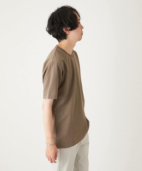 MEN'S MELROSE(メンズメルローズ)の「PARFECTEX強撚カノコフェイクレイヤードTシャツ(Tシャツ/カットソー・メンズ・ネイビー/チャコールグレー/ベージュ・4/2/3)」の7枚目の写真