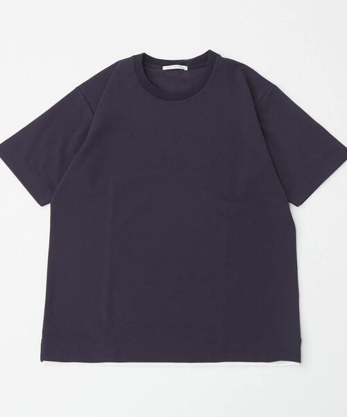 MEN'S MELROSE(メンズメルローズ)の「PARFECTEX強撚カノコフェイクレイヤードTシャツ(Tシャツ/カットソー・メンズ・ネイビー/チャコールグレー/ベージュ・4/2/3)」の12枚目の写真