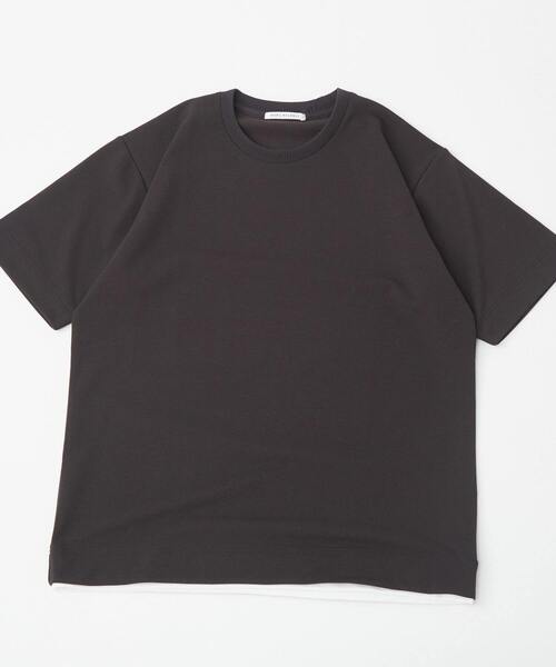 MEN'S MELROSE(メンズメルローズ)の「PARFECTEX強撚カノコフェイクレイヤードTシャツ(Tシャツ/カットソー・メンズ・ネイビー/チャコールグレー/ベージュ・4/2/3)」の14枚目の写真