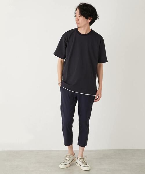 MEN'S MELROSE(メンズメルローズ)の「PARFECTEX強撚カノコフェイクレイヤードTシャツ(Tシャツ/カットソー・メンズ・ネイビー/チャコールグレー/ベージュ・4/2/3)」の22枚目の写真