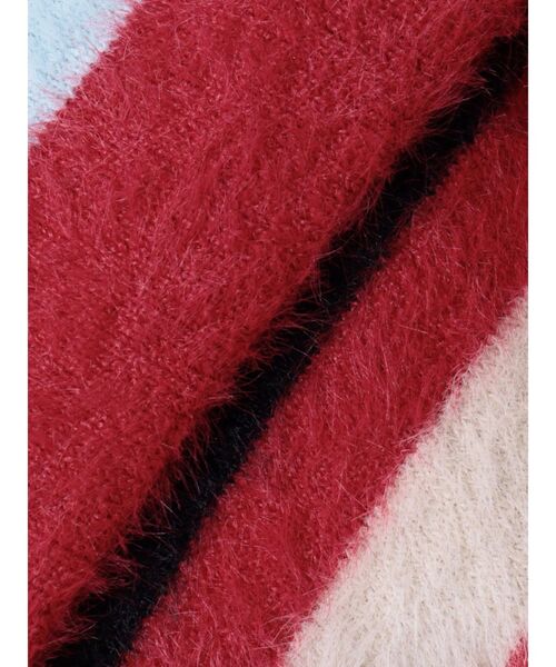 jouetie（ジュエティ）の「【セサミストリート】マルチボーダーアームウォーマーフェザータッチニット（ニット/セーター・レディース・ピンク/レッド/ブルー・MEDIUM）」の10枚目の写真