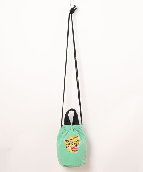 HOUSTON（ヒューストン）の「HOUSTON / VELVETEEN EFFECT BAG（TIGER /MAP） / 6874 / 6875（ショルダーバッグ・レディース・ブラック/ネイビー/マルーン/ブルー系その他/ブラック系その他/ミント・ONESIZE）」の3枚目の写真