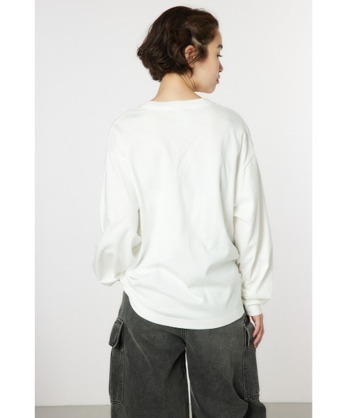 RODEO CROWNS WIDE BOWL(ロデオクラウンズワイドボウル)の「GOOD OLDアソートL/S Tシャツ(Tシャツ/カットソー・レディース・イエロー/ピンク/オフホワイト/ネイビー・FREE)」の14枚目の写真