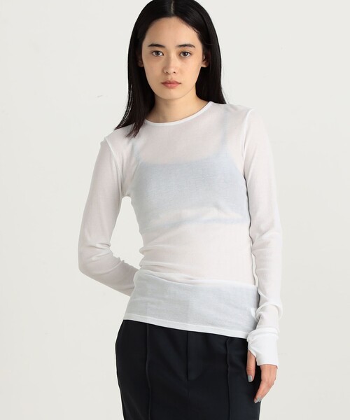EDITION(エディション)の「キョウネンフライス クルーネックプルオーバー(Tシャツ/カットソー・レディース・ブラック/オレンジ/ホワイト・FREE)」の4枚目の写真