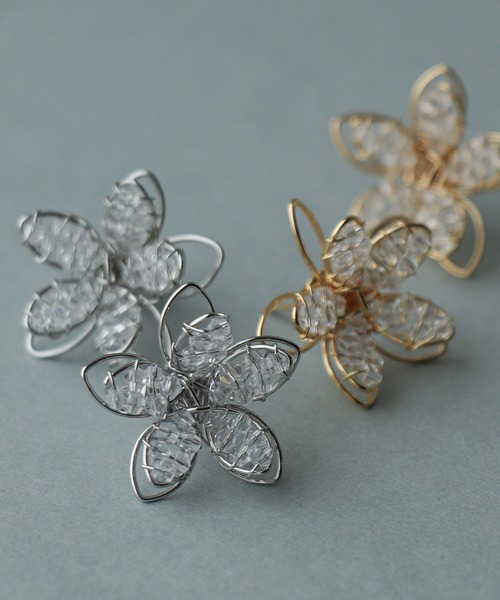 Cepica（セピカ）の「ビーズフラワーピアス（ピアス（両耳用）・レディース・シルバー/ゴールド・FREE）」の12枚目の写真