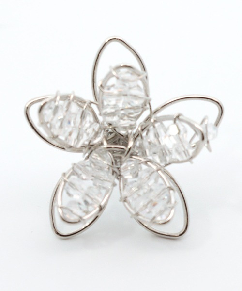 Cepica（セピカ）の「ビーズフラワーピアス（ピアス（両耳用）・レディース・シルバー/ゴールド・FREE）」の6枚目の写真