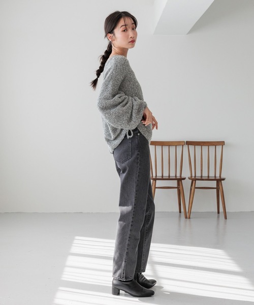 LOWRYS FARM（ローリーズファーム）の「ＣＯＮＥ／スリットパンツ 131360（デニムパンツ・レディース・ブラック/ブルー/ネイビー/ブラック系その他・SMALL/MEDIUM/LARGE）」の10枚目の写真