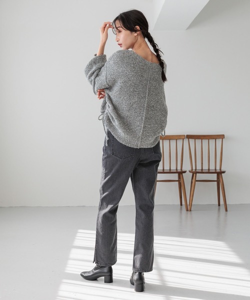 LOWRYS FARM（ローリーズファーム）の「ＣＯＮＥ／スリットパンツ 131360（デニムパンツ・レディース・ブラック/ブルー/ネイビー/ブラック系その他・SMALL/MEDIUM/LARGE）」の11枚目の写真