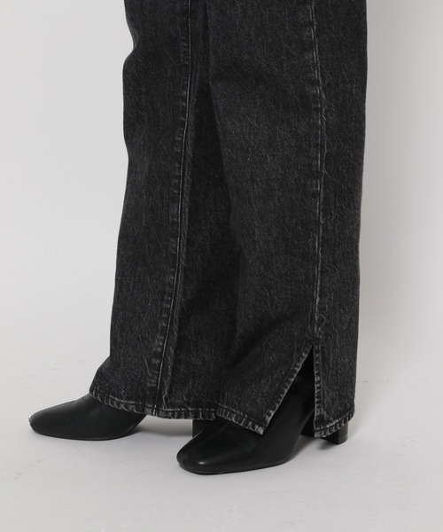 LOWRYS FARM（ローリーズファーム）の「ＣＯＮＥ／スリットパンツ 131360（デニムパンツ・レディース・ブラック/ブルー/ネイビー/ブラック系その他・SMALL/MEDIUM/LARGE）」の21枚目の写真