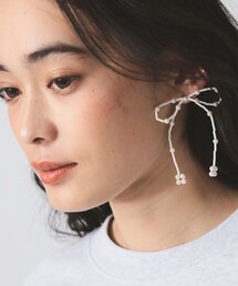 Ray BEAMS | ビーズ リボン ピアス(ピアス（両耳用）)