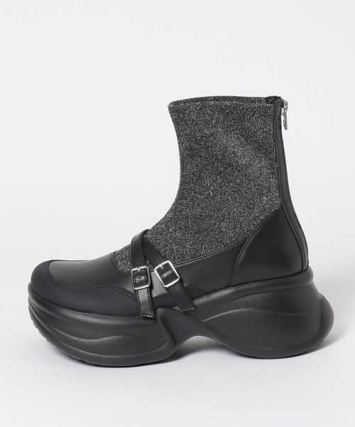 HARE（ハレ）の「ラメソックスデザインブーツ(HARE)（ブーツ・レディース・シルバー/ブラック・MEDIUM/LARGE）」の13枚目の写真